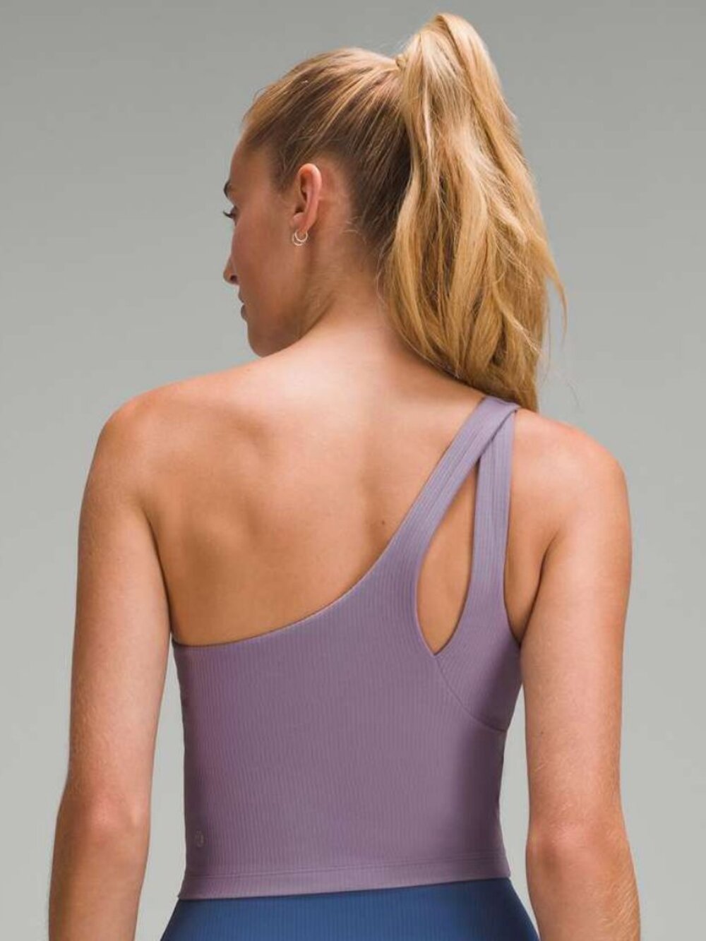 Lululemon Ribbed Nulu Asymmetrical Yoga Tank Top Purple Ash